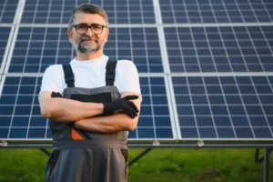 Instalador de paneles solares mayor de 40 años