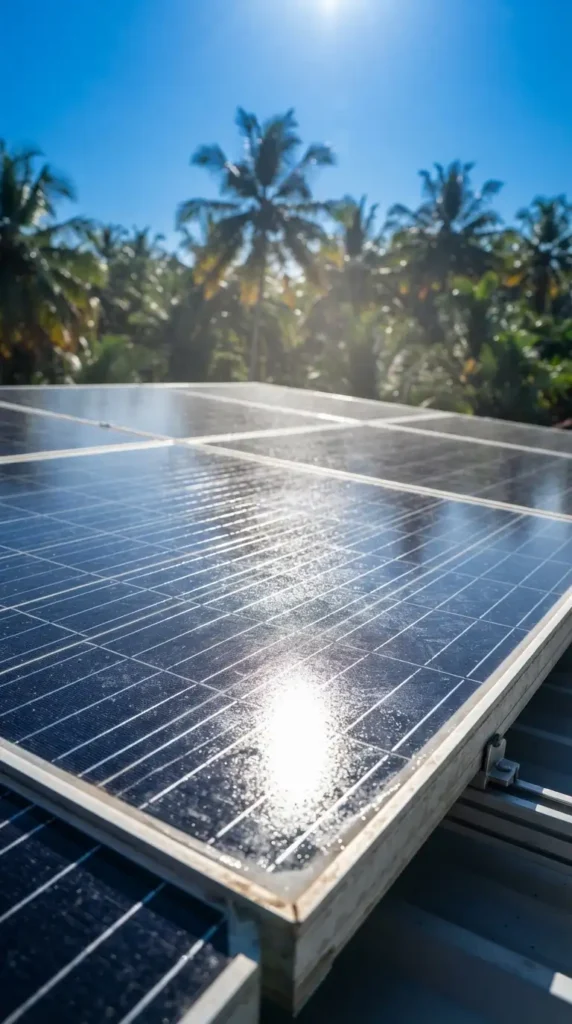 Paneles solares onda de calor